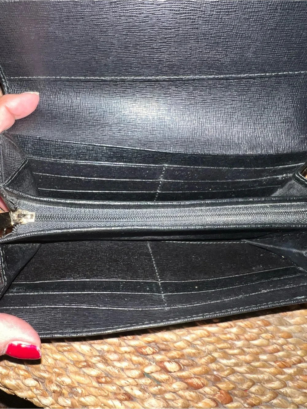 Furla Babylon Continental Flap Wallet Black Saffiano Leather – AS IS
